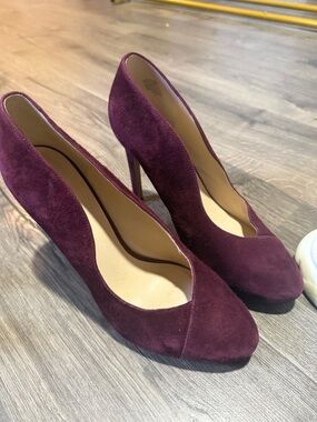 Nine West Plum Suede Stiletto Pumps